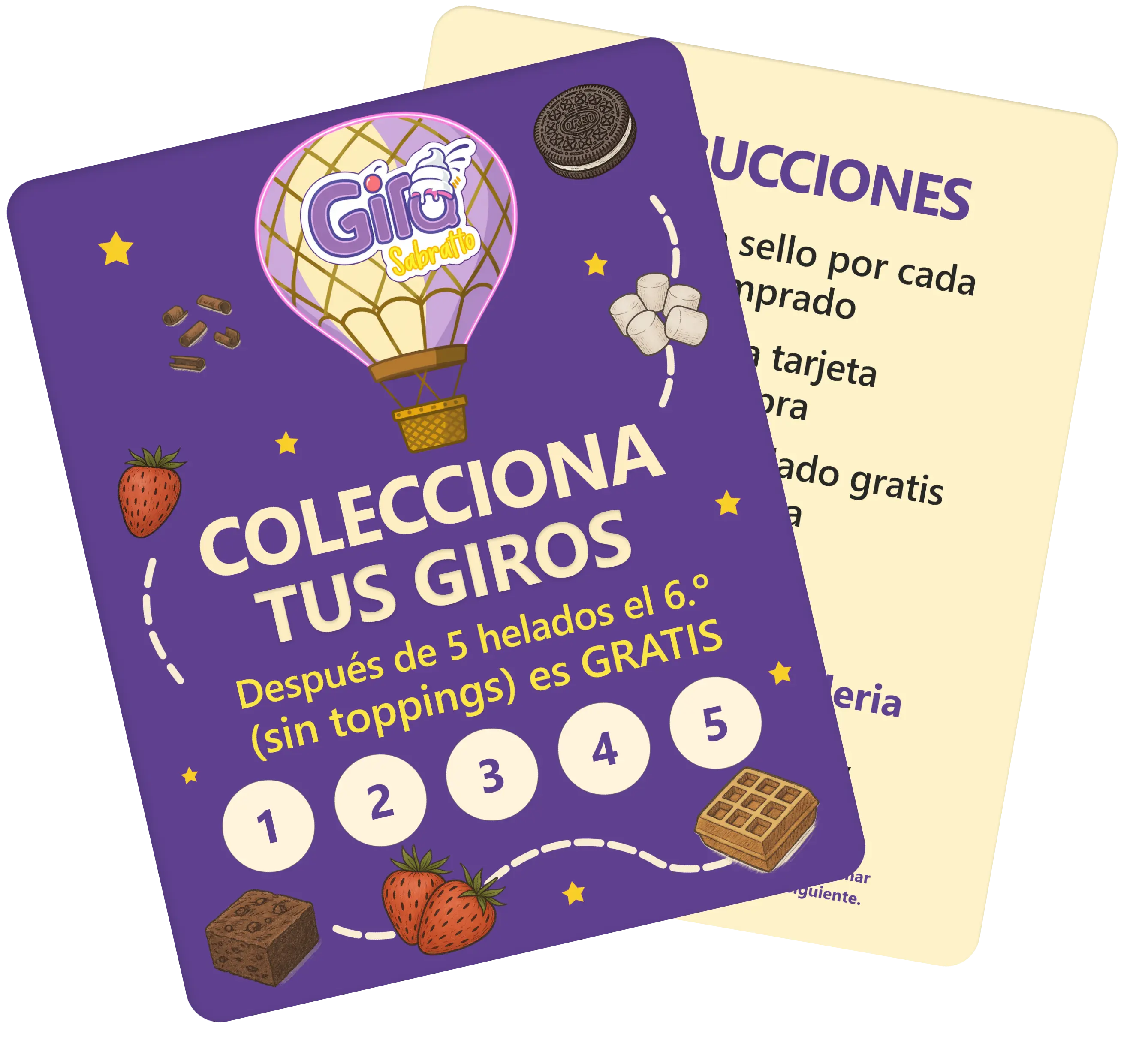 Diseño de loyalty cards para Giro Sabratto