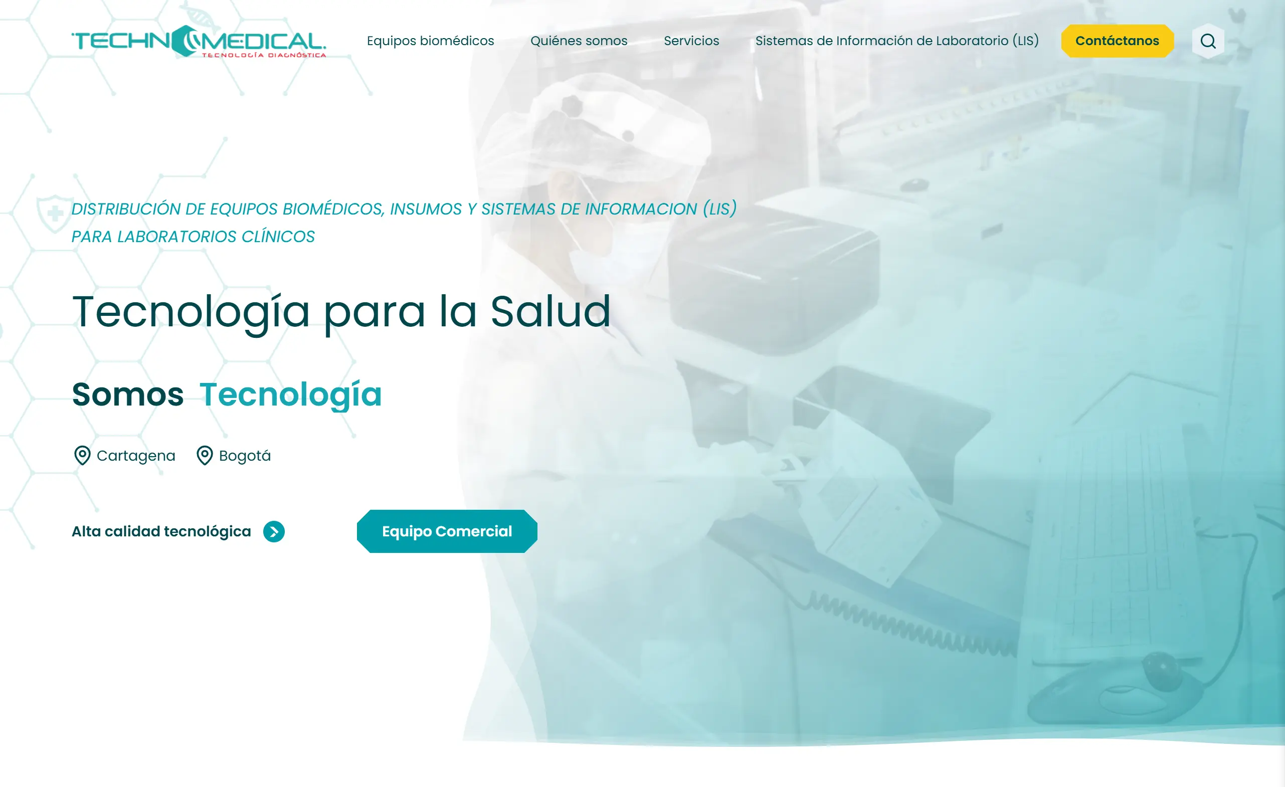 Vista de la web de Technomedical
